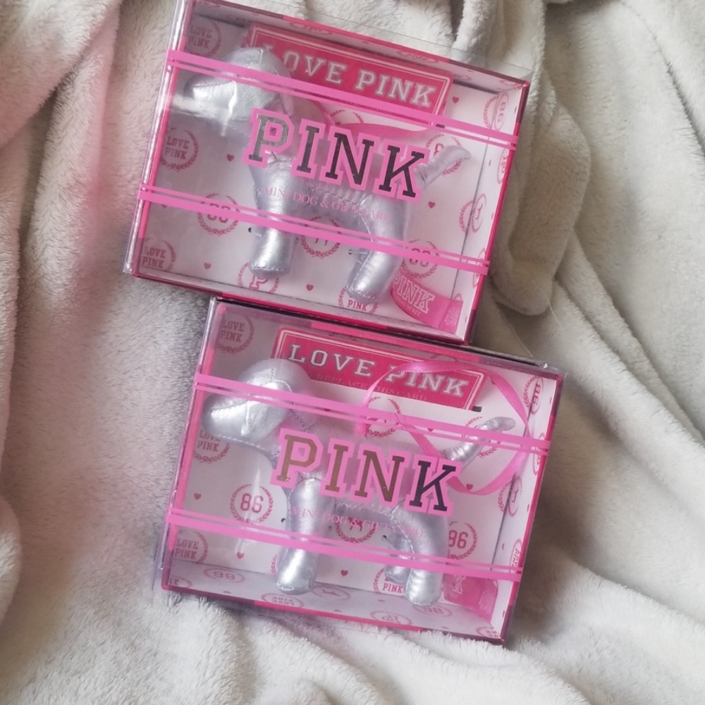 Vintage 2007 Pink gift card holder and dogs